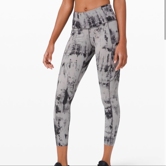 lululemon athletica Pants - Lululemon Fast and Free Game Day Space Tie-Dye Leggings